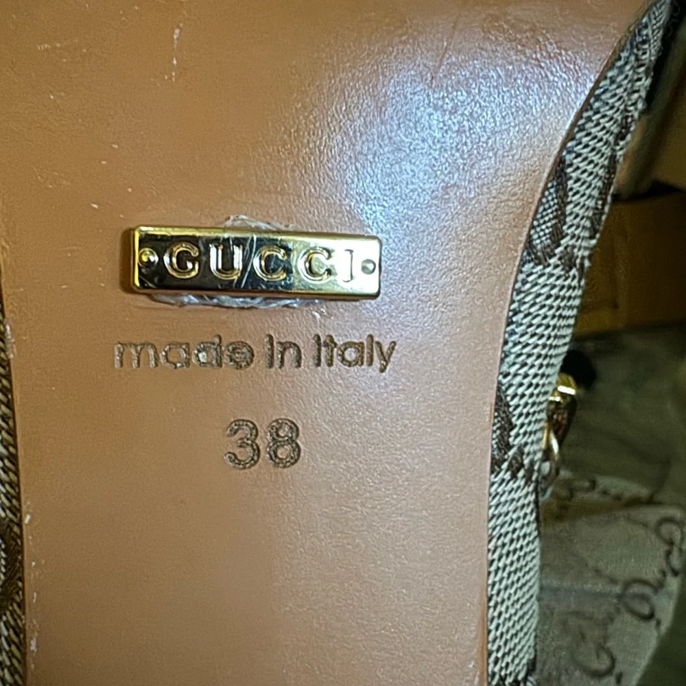Gucci over the knee boots, size 38/7, light tan withh dark brown logos - Picture 3 of 3